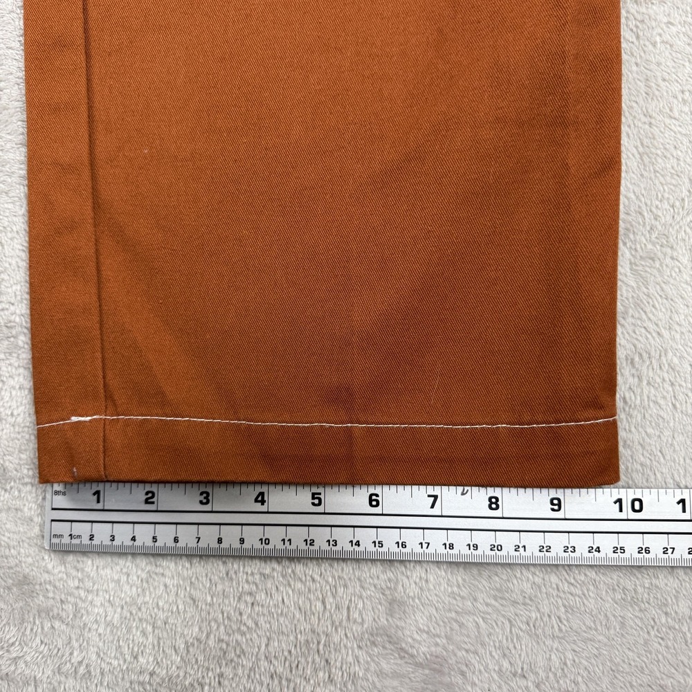 Dickies Sawyerville Pants Women 8 Rust Orange Twill Wide Leg Workwear Utility - Picture 12 of 12